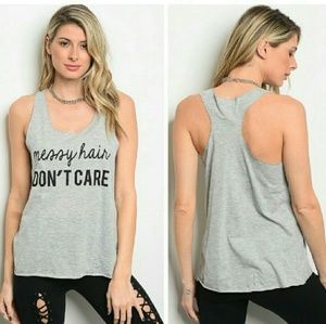 Messy Hair Don't Care Tank LAST ONE LEFT